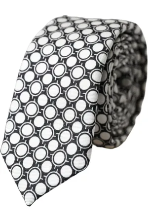 Dolce & Gabbana Adjustable Silk Tie Circles