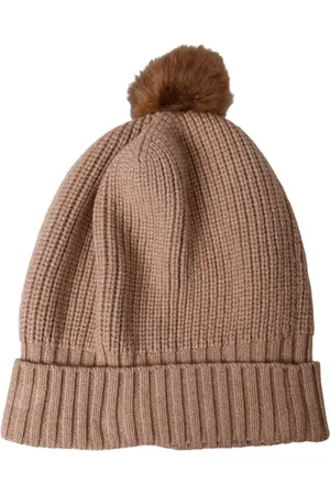 Dolce & Gabbana Beanies, female, , S, Knit Fur Ball Winter Beanie Hat