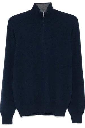 BARBA Cashmere Knitwear, male, , M, Luxury Cashmere Half-Zip Knitwear