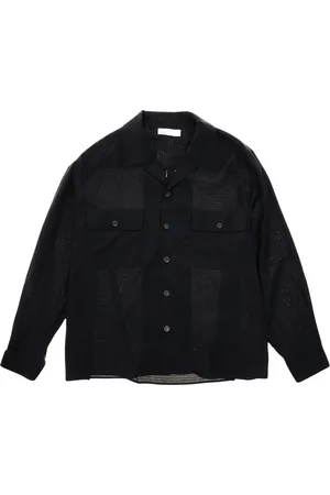 Beams Casual Shirts, male, , M, Diamond Pattern Cupro Shirt