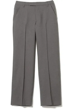 Beams Grey Semi-Wide Trousers