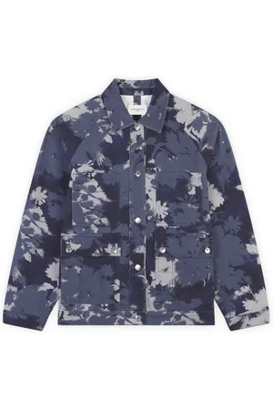 Maison Kitsuné Denim Jackets, male, , M, Camouflage Print Cotton Workwear Jacket