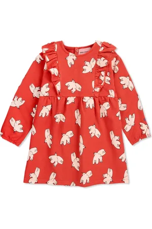 Bobo Choses Dresses, female, , 9 M, Dress with bird motif