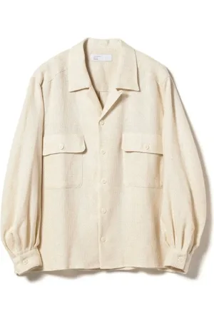 Beams Casual Shirts, male, , L, Fancy Tweed Shirt with Voluminous Sleeves