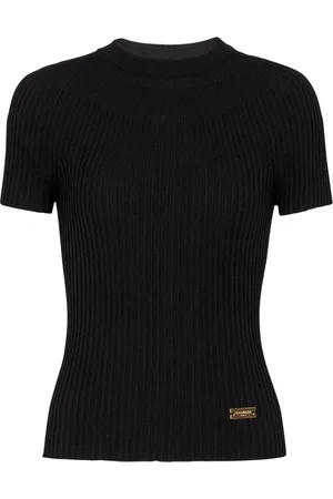 Balmain Round-neck Knitwear, female, , M, Ribbed knit top
