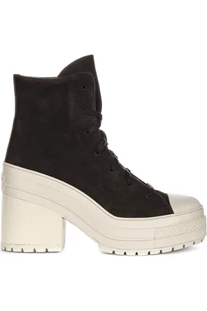 Converse Heeled Boots, female, , 8 UK, De Luxe Heel Platform Coffee Suede