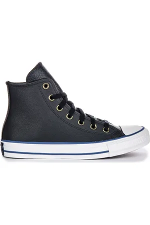Converse Sneakers, male, , 7 UK, Navy White Leather High Top Trainers