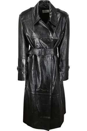 Sportmax Stylish Leather Button-Up Coat