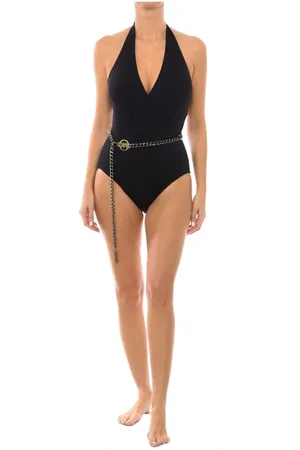 Michael Kors Halter Surplice One-Piece Swimsuit