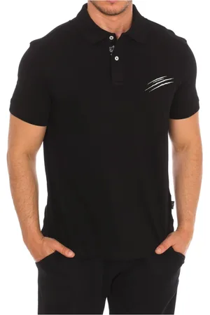 Philipp Plein Polo Shirts, male, , S, Short Sleeve Polo Shirt with Claw Print