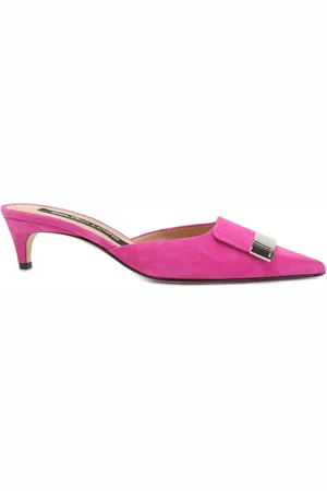 Sergio Rossi Heeled Mules, female, , 1 1/2 UK, Leather Slip-On Shoes