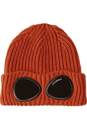 C.P. Company Ribbed Knit Beanie with Goggle Lenses