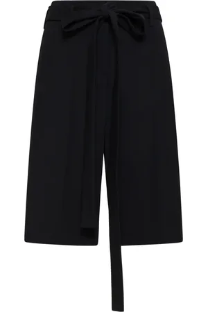 VALENTINO Wool Shorts with Self-Tie Sash
