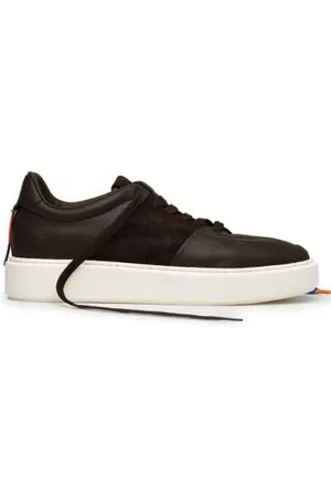 Barracuda Sneakers, male, , 7 UK, Colorful Leather Trainers with Suede Band