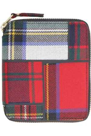 Comme des Garçons Wallets & Cardholders, male, , ONE SIZE, Tartan Zip Around Wallet