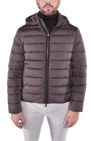 MOORER Down Jackets, male, , XL, Lightweight Hooded Down Jacket Aqua Line