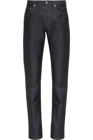 Maison Margiela Slim-fit Trousers, male, , W31, Cotton Trousers with Satin Finish