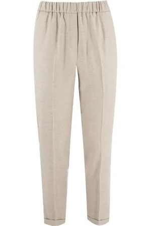 ANTONELLI Elegant Elastic Waist Straight Trousers