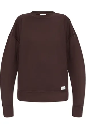 Saint Laurent Sweatshirts, female, , S, Cotton Sweatshirt with Logo Patch