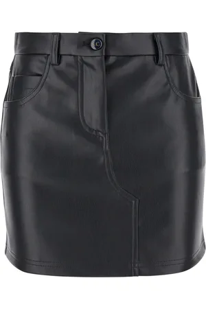 SEMICOUTURE Short Skirts, female, , M, Eco Leather Mini Skirt