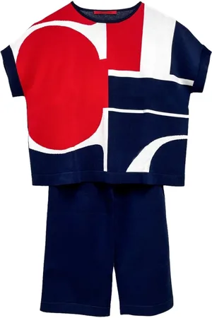 Carolina Herrera Navy Knit Set