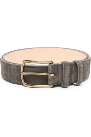 Officine creative Belts, male, , 105 CM, Suede Belt with OC Strip Design