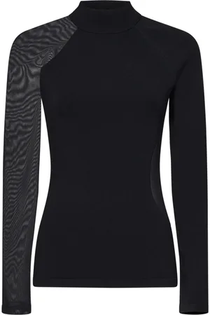 Y-3 Long Sleeve Tops, female, , XS, Ribbed Turtleneck with Mesh Inserts