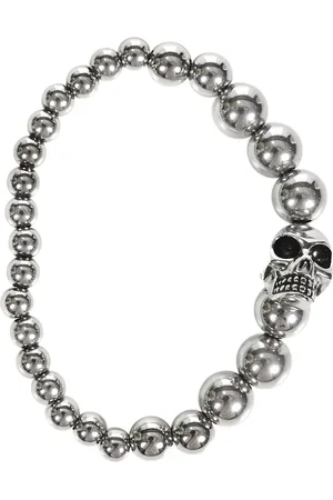 Alexander McQueen Silver Skull Bracelet Stylish Accessory