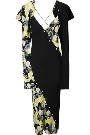 SETCHU Origami Silk Print Dress