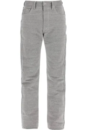 Maison Margiela Straight Jeans, male, , W31, Five Pocket Mélange Canvas Trousers