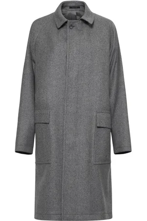 TAGLIATORE Herringbone Wool Cashmere Coat