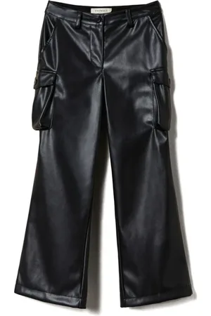 Twin-Set Coated Fabric Modern Cargo Trousers