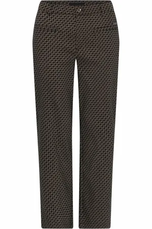 C.ro Bronze Pattern Wide Leg Trousers