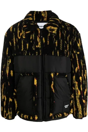 AMBUSH Down Jackets, male, , L, Teddy Jacquard Padded Jacket 