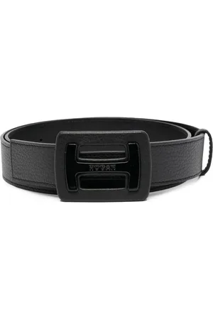 Hogan Belts, female, , 95 CM, Leather Belt with Logo Buckle