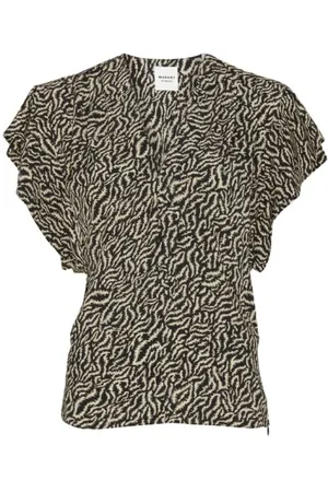 Isabel Marant Abstract Print V-Neck Top