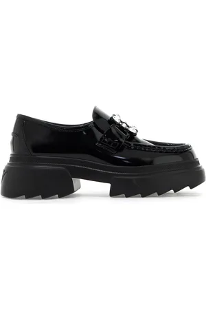 Roger Vivier Loafers, female, , 7 UK, Patent Leather Loafers with Strass Buckle