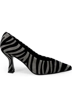 SANGIORGIO Pumps, female, , 3 UK, Zebra Print Suede Pumps Grey Heel