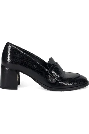 ROBERTO DEL CARLO Pumps, female, , 7 UK, Patent Loafers with Block Heel