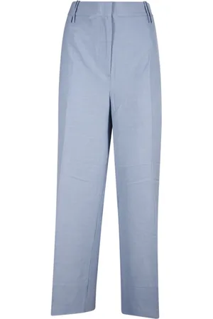 Ganni Wide Trousers, female, , XS, Powder Cropped Trousers