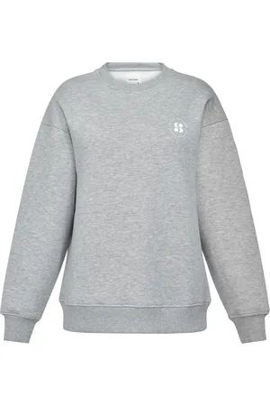 Sofie Schnoor Sweatshirts, female, , M, Grey Melange Sweatshirt with Logo Detail