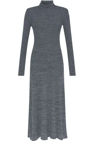 Moncler Knitted Dresses, female, , M, Long Logo Patch Dress