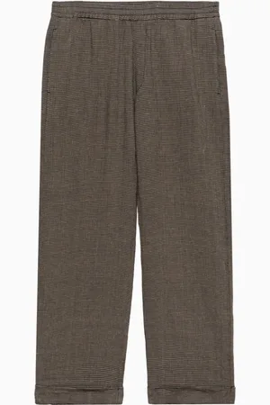 BARENA Wide Trousers, female, , 3XL, Linen blend high waist trousers