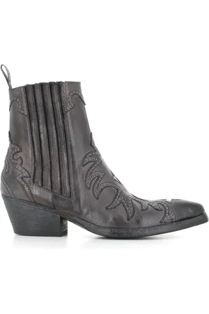 SARTORE Cowboy Boots, female, , 4 UK, Vintage Anthracite Leather Boots