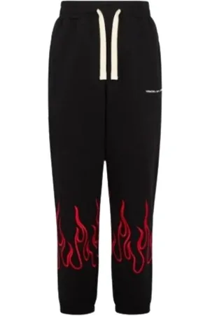 Vision Of Super Sweatpants, male, , XS, Flame Embroidered Trousers