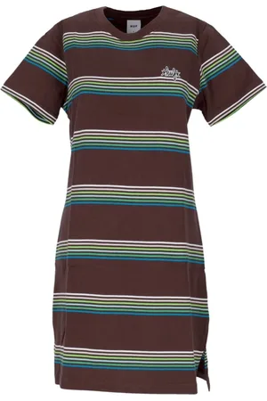 Huf Striped Knit Dress Brown