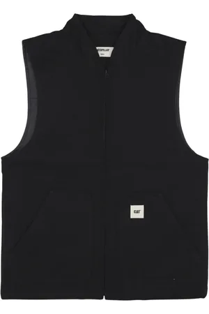 Caterpillar Canvas Vest Sleeveless V-Neck Zip