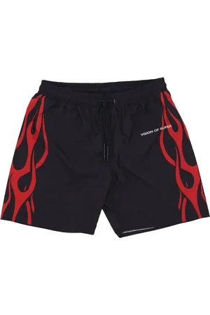 Vision Of Super Beachwear, male, , M, Flame Swim Shorts /Red
