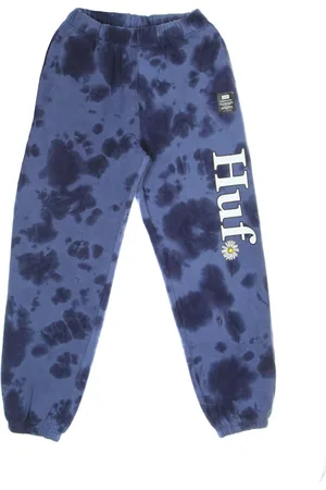 Huf Sweatpants, male, , L, Floral Fleece Joggers Navy
