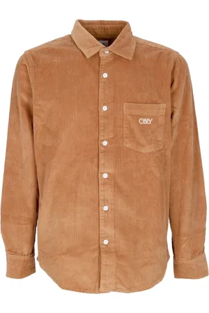 Obey Casual Shirts, male, , L, Velvet Long Sleeve Shirt Sugar